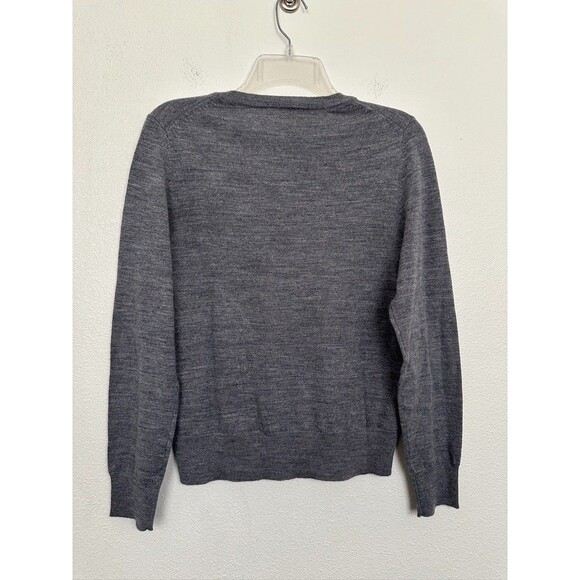 Quince Women’s Gray 100% Merino Wool V-Neck Sweater Size Small Style SEAPL01 - Picture 6 of 7